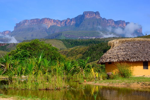Dark Road Lit by Street Lights at Night