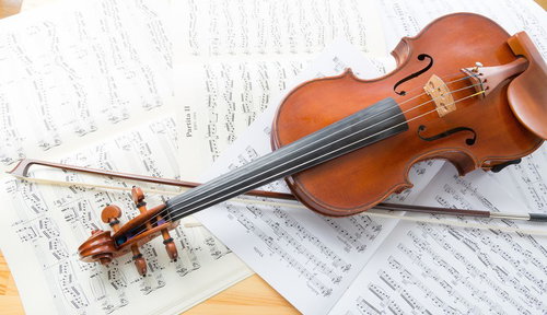 Sheet Music and Violin