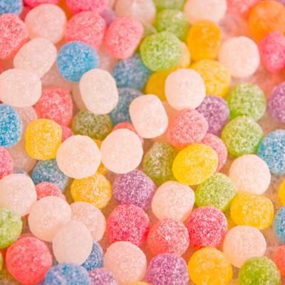 カラフルな金平糖のグミキャンディの写真