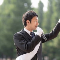 脱サラして立候補した無所属の男性の写真