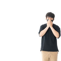 うわっ...私の黒いマスク似合わなすぎの写真