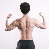 鬼の背中に憧れる筋トレ初心者、鍛え抜かれたマッスルに挑むの写真