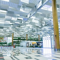 シンガポール・チャンギ国際空港のモダンな天井空間の写真