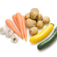 大刀洗野菜の採れたて根菜とズッキーニの写真