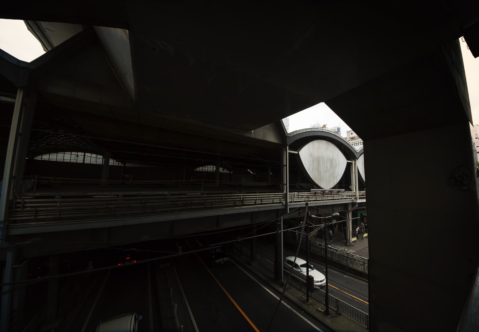 旧東横線渋谷駅のホームと線路