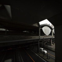 旧東横線渋谷駅のホームと線路の写真