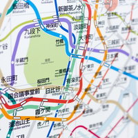 皇居周辺の東京メトロ路線図の写真