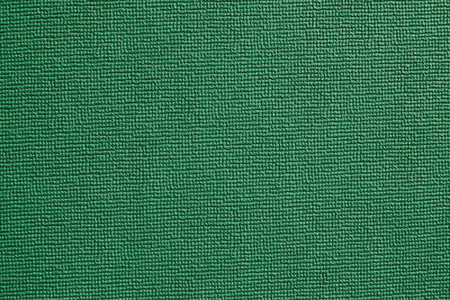 細かい織り目が規則的に並ぶ緑色の布地のテクスチャー
