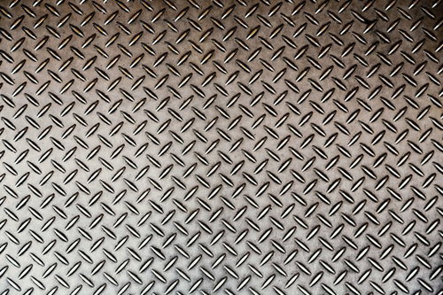 汚れとサビが付いた斜め模様のメタル足場テクスチャー