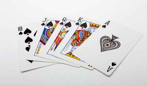 スペードのロイヤルストレートフラッシュ5枚