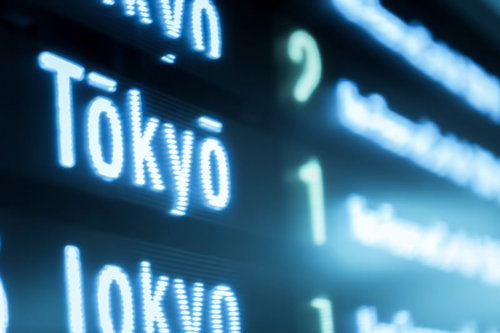 東京行き（電光案内板）