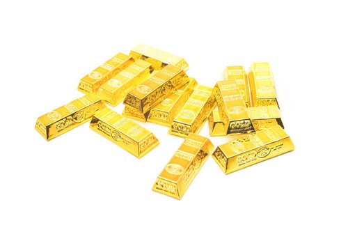 山積みになった金塊のレプリカ