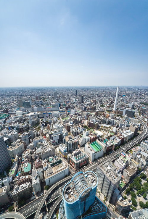 サンシャイン60展望台から見る池袋周辺のビル群