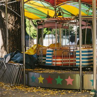消えゆく昭和、上野こども遊園地の懐かしい遊具の写真
