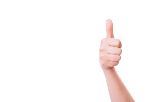 親指がピンッ！いいね！