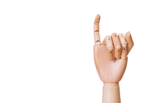小指を立てるジェスチャー、デッサン用模型の手