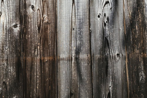 モノクロ調の木目テクスチャー、古材の板壁