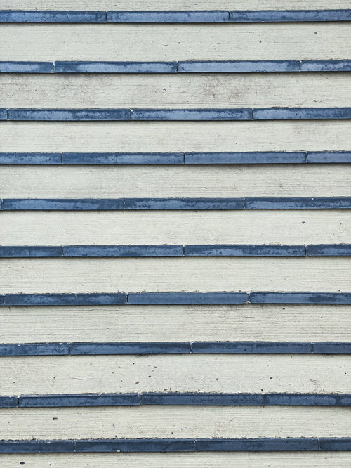 青いストライプが入った和っぽい壁のテクスチャー