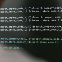PHPを入力中のエンジニアのモニター画面の写真