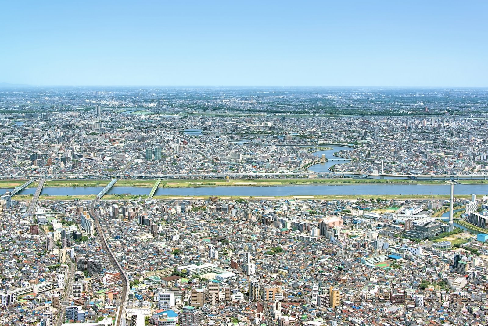 スカイツリーから都心を一望