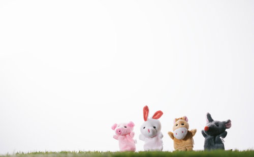 おいでよブタさんウサギさんウマさんネズミさんの指人形