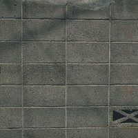 グレーのコンクリートブロック塀のテクスチャーの写真