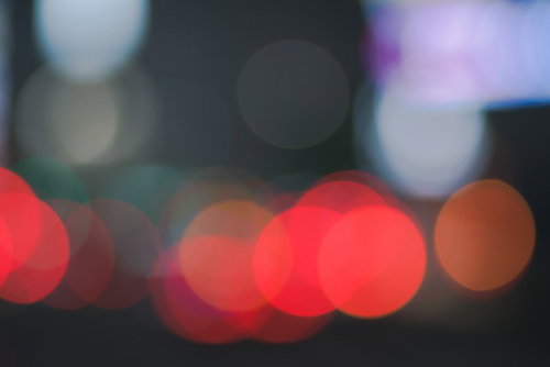 玉ボケの背景素材（赤・オレンジ）夜の光