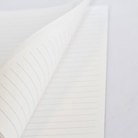 手でページをめくるリングノートの白いページの写真