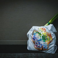 本日の無駄遣いはコチラ、エコバッグ満載の食料品の写真