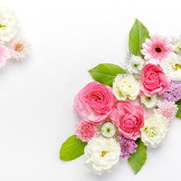 ふんわり春色のフラワーアレンジメント～母の日ギフト～の写真