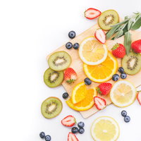 ビタミンたっぷりフルーツのカット盛り合わせの写真