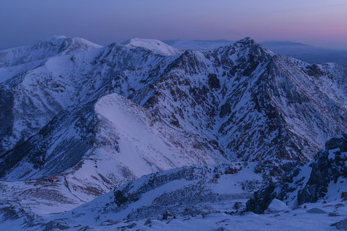 夜明けの那須連山（那須岳）