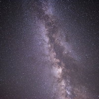 日本百名山・鳥海山の山頂で撮影した天の川と星空の写真