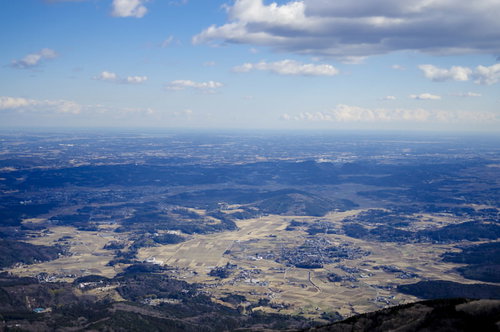 日本百名山・筑波山から見下ろす関東平野の街並み