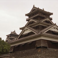 歴史を感じる熊本城（別名、銀杏城）の城内の写真