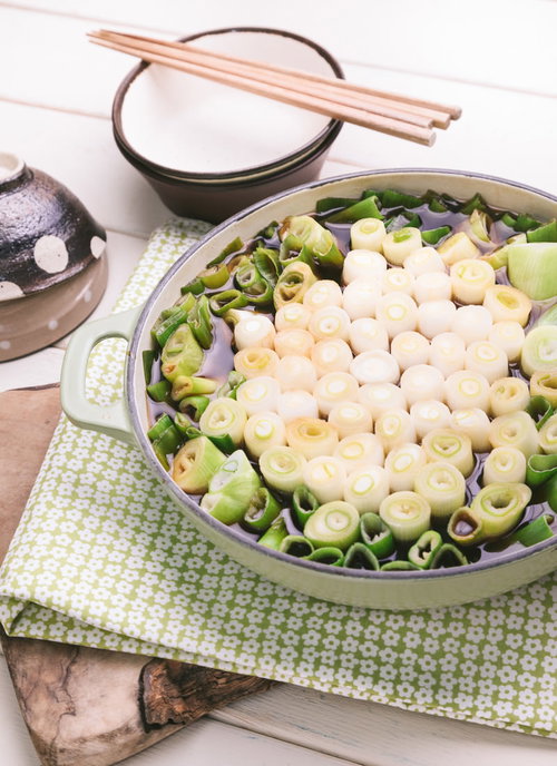 ヘルシーで栄養価も高い！ネギすき鍋