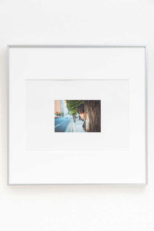 彼が木陰に隠れている時の思い出を額縁に飾った