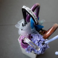 盗んだらあかん傘～テプラで盗難防止対策～複数の置き傘の写真