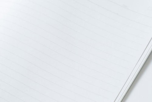 真っ白な見開きのシンプルなノート・記録用紙