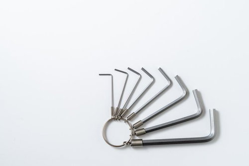 リング付きの工具セット、複数の六角レンチ