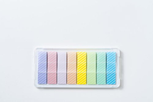 パステルカラーのストライプ柄インデックス付箋