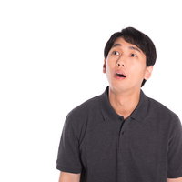 ぼーっとしてたら一日が終わっていたときの無表情な表情の写真