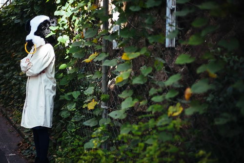 ストーカー気質のエト牛に見つめられる女性