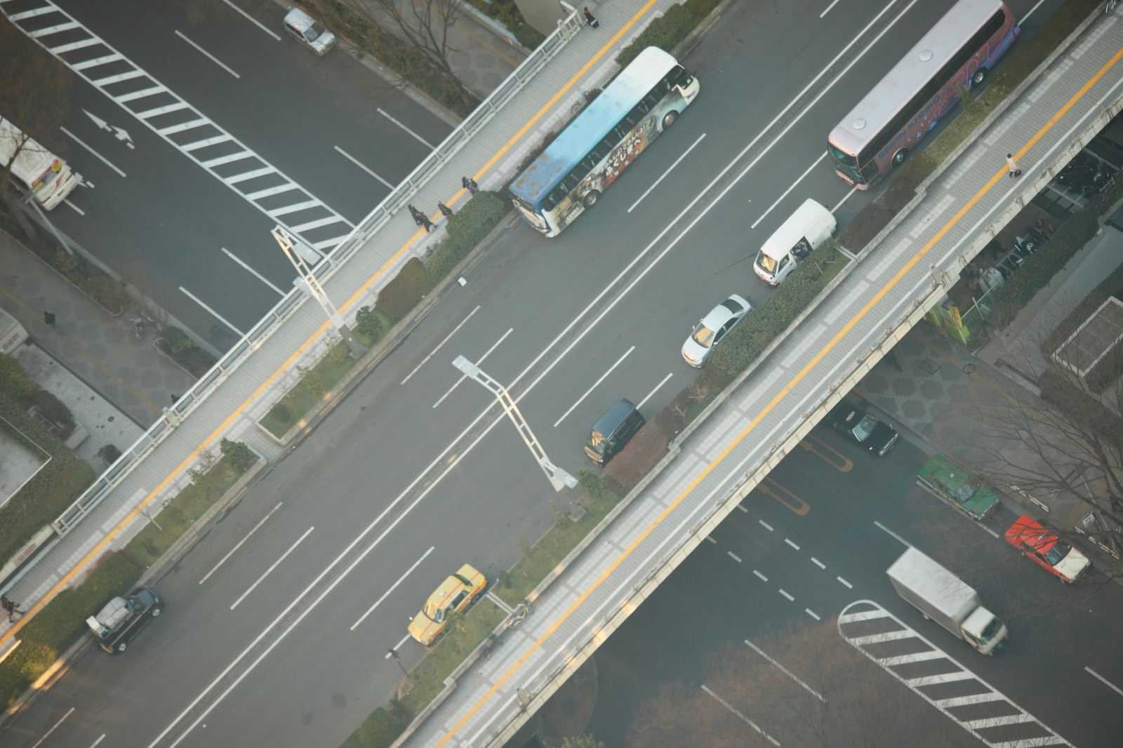 Aerial view of intersection