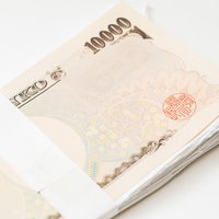 一万円の札束風（自作）パロディグッズの写真