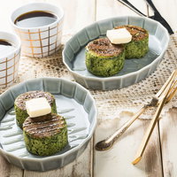 ほうれん草のベジパンケーキ、バタートッピング（グルテンフリー）の写真