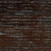 茶色いペンキが剥がれて劣化した横張りの木製板壁の写真