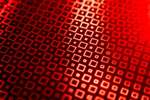 赤い光の幾何学パターン