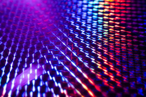 虹色に輝くホログラムシート