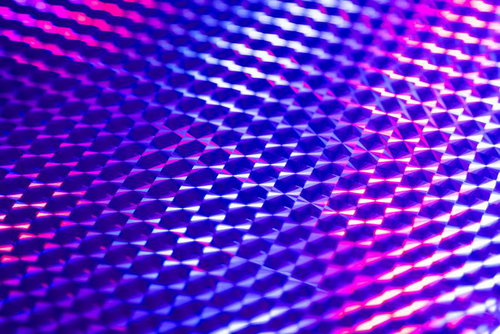 光沢のあるホログラムシートの表面